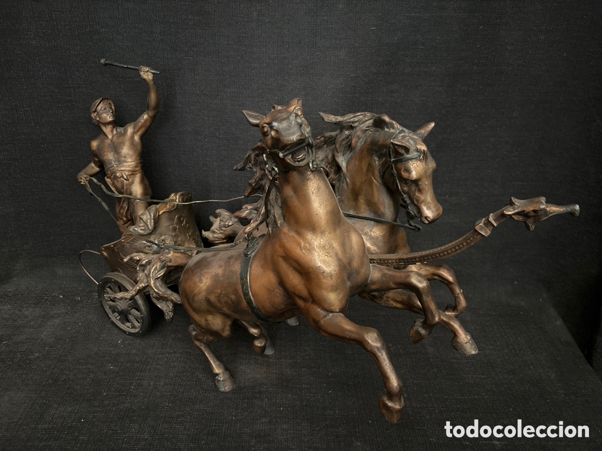 Antig&uuml;edades: Carros grande Romano con caballos - Foto 4