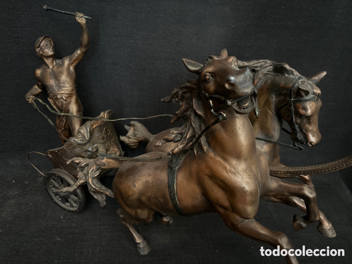 Antig&uuml;edades: Carros grande Romano con caballos - Foto 5