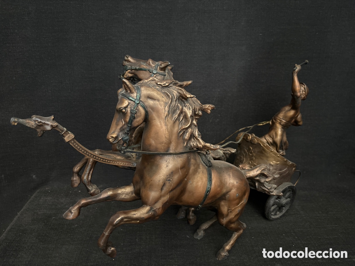 Antig&uuml;edades: Carros grande Romano con caballos - Foto 1
