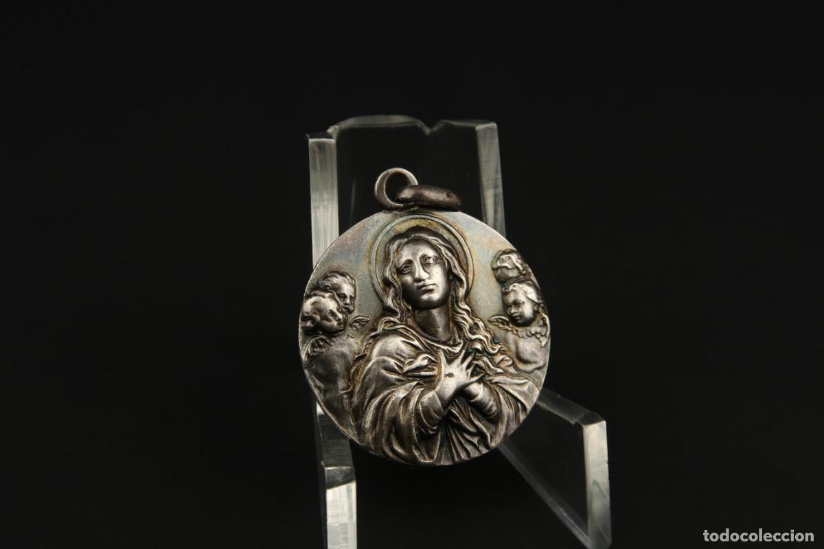 Antig&uuml;edades: Antigua Medalla Religiosa de Plata - Foto 1