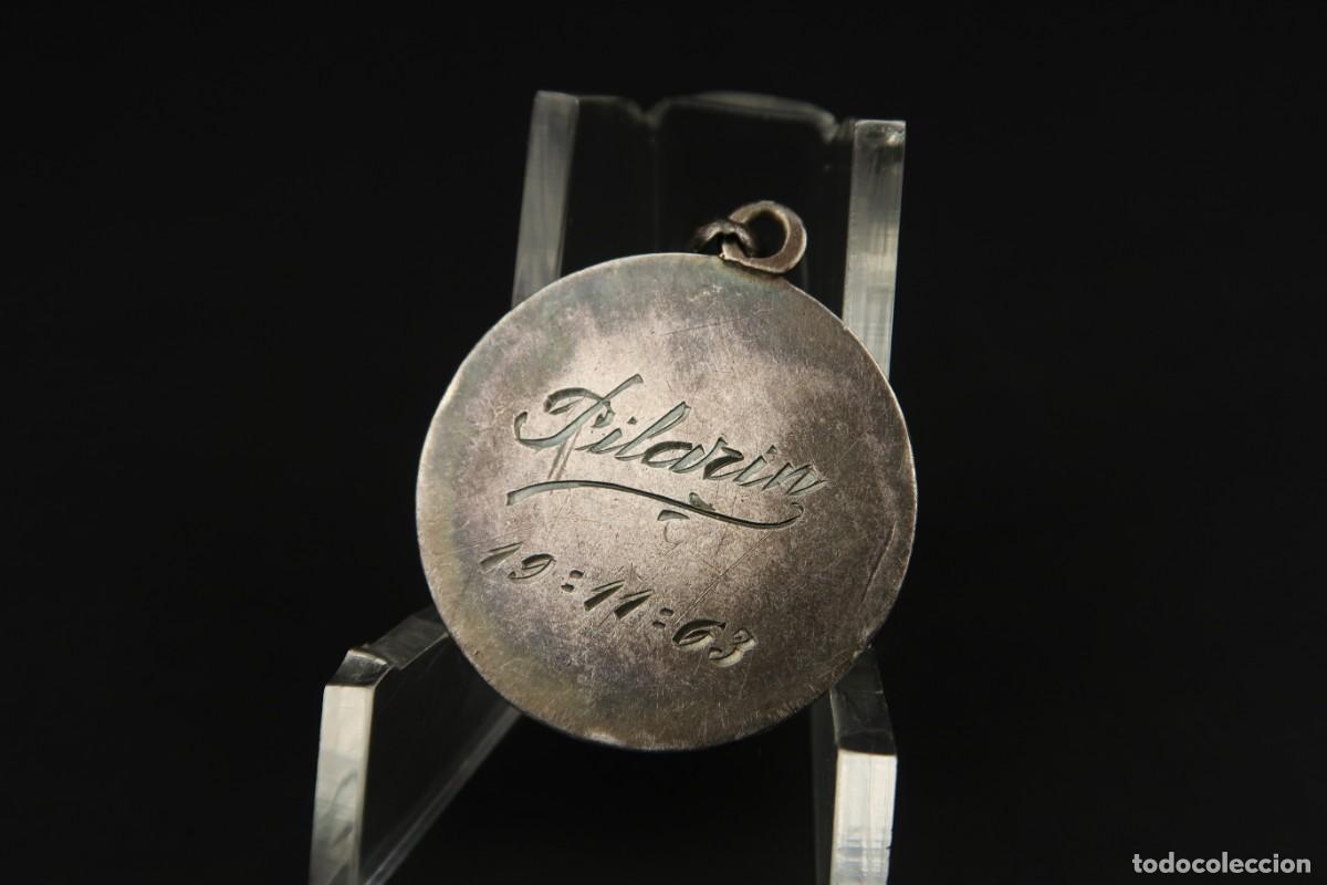 Antig&uuml;edades: Antigua Medalla Religiosa de Plata - Foto 6