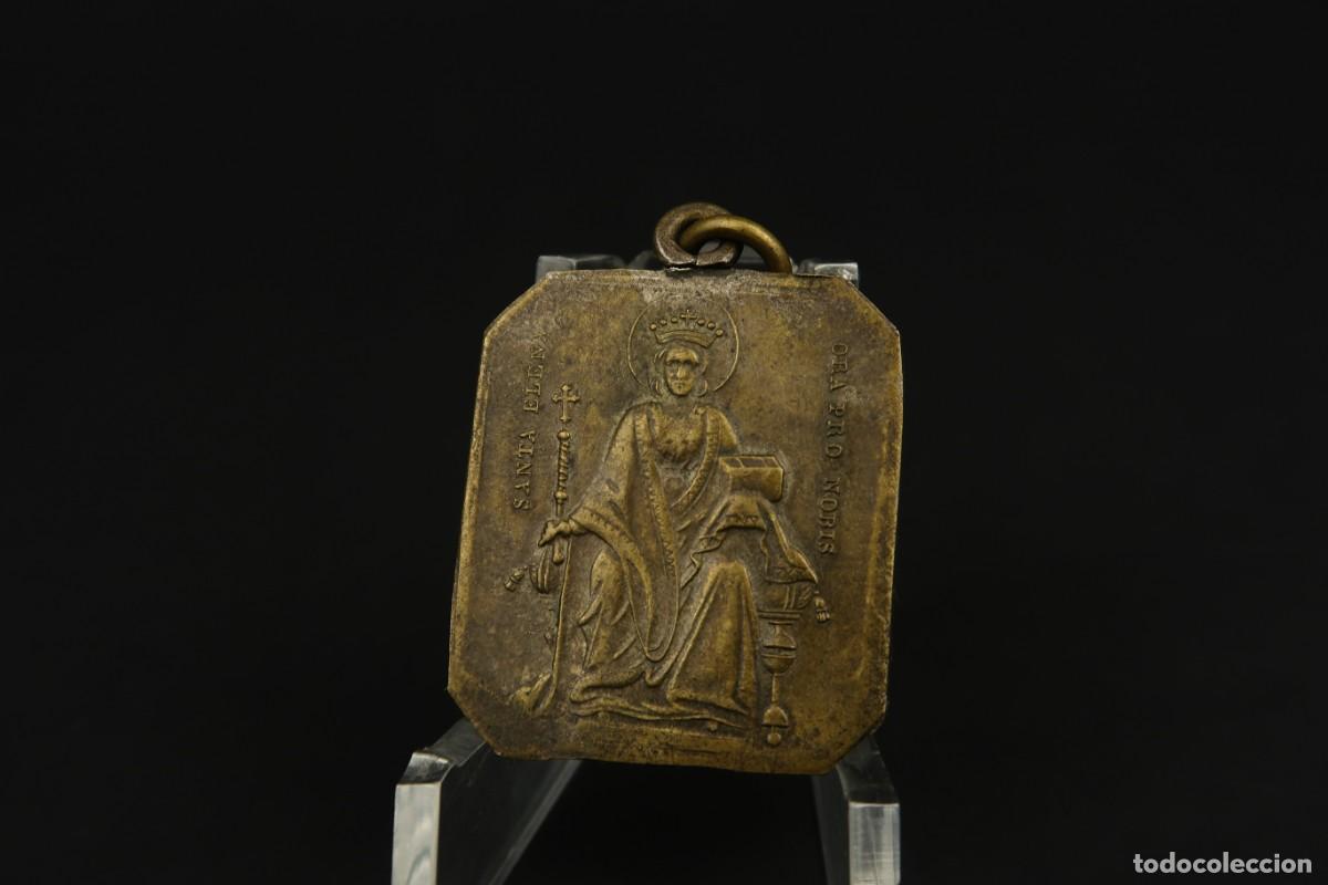 Antig&uuml;edades: Antigua Medalla Religiosa de Bronce - Foto 2