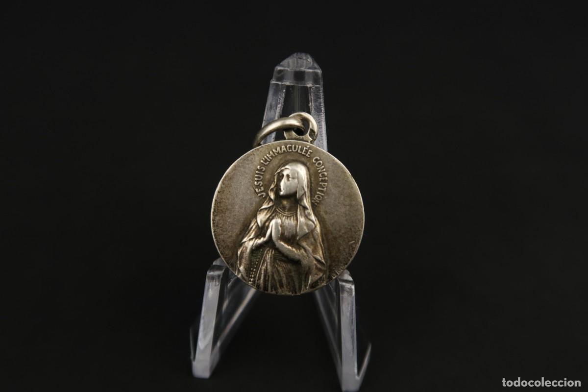 Antig&uuml;edades: Antigua Medalla Religiosa de Plata - Foto 3