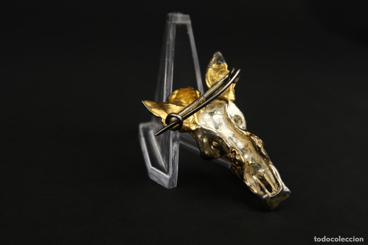 Antig&uuml;edades: Antiguo Broche Religioso Angelito de Plata - Foto 10