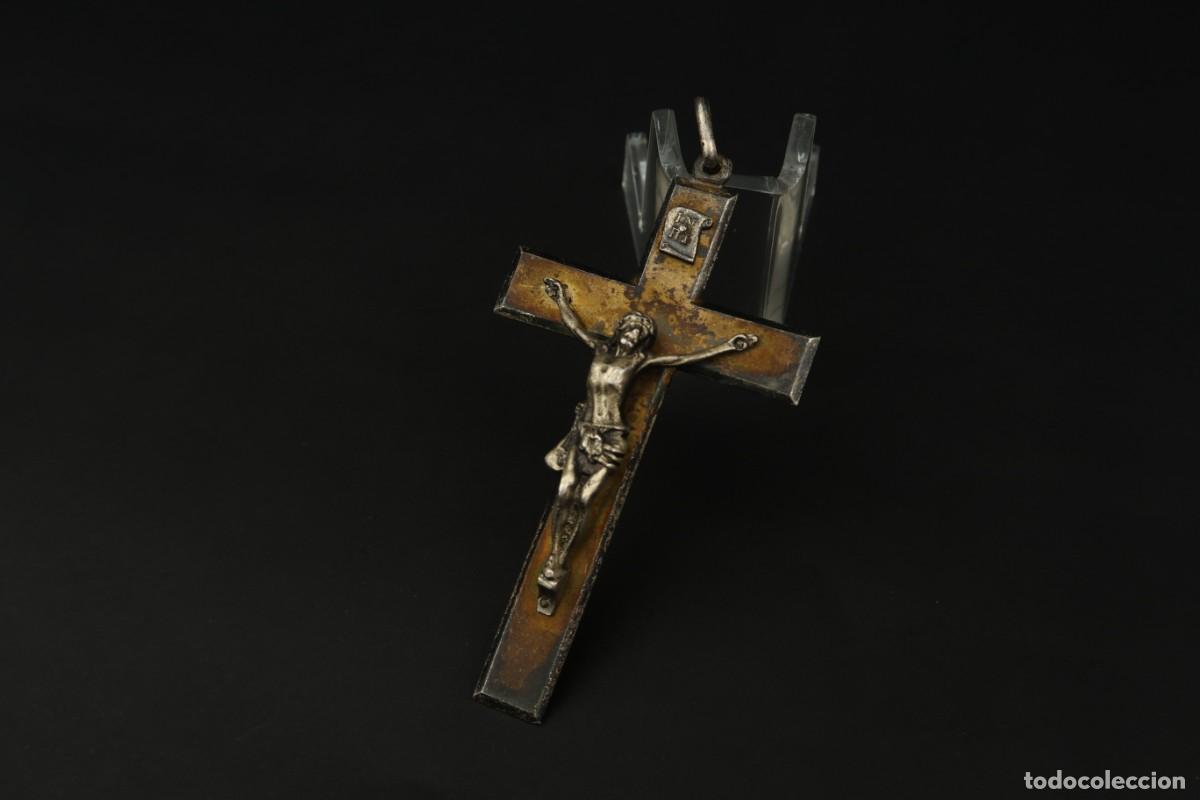 Antig&uuml;edades: Antiguo Crucifijo de Plata - Foto 2