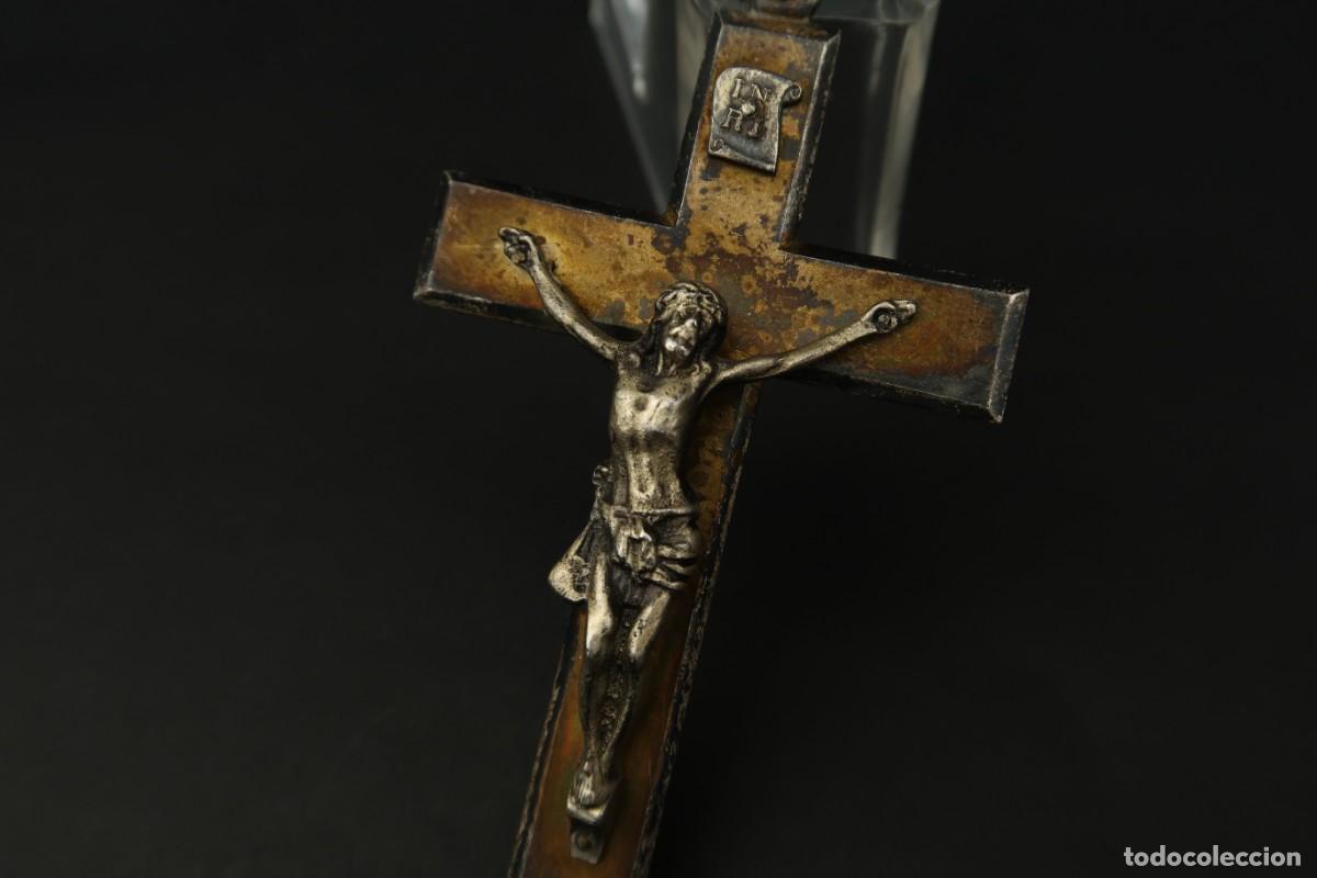 Antig&uuml;edades: Antiguo Crucifijo de Plata - Foto 3