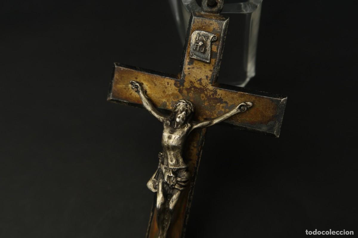 Antig&uuml;edades: Antiguo Crucifijo de Plata - Foto 4
