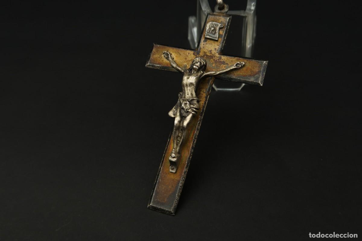 Antig&uuml;edades: Antiguo Crucifijo de Plata - Foto 6
