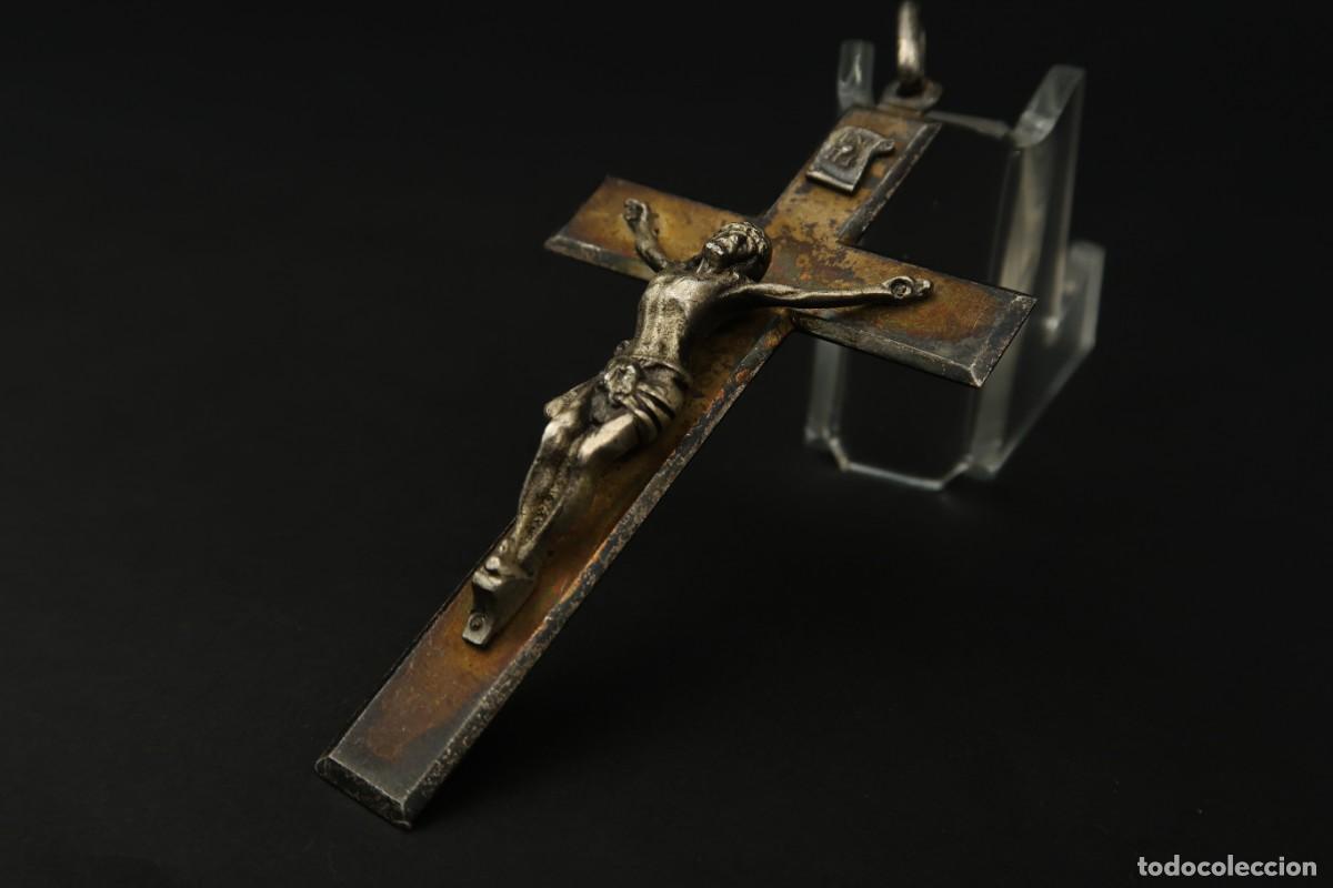 Antig&uuml;edades: Antiguo Crucifijo de Plata - Foto 7