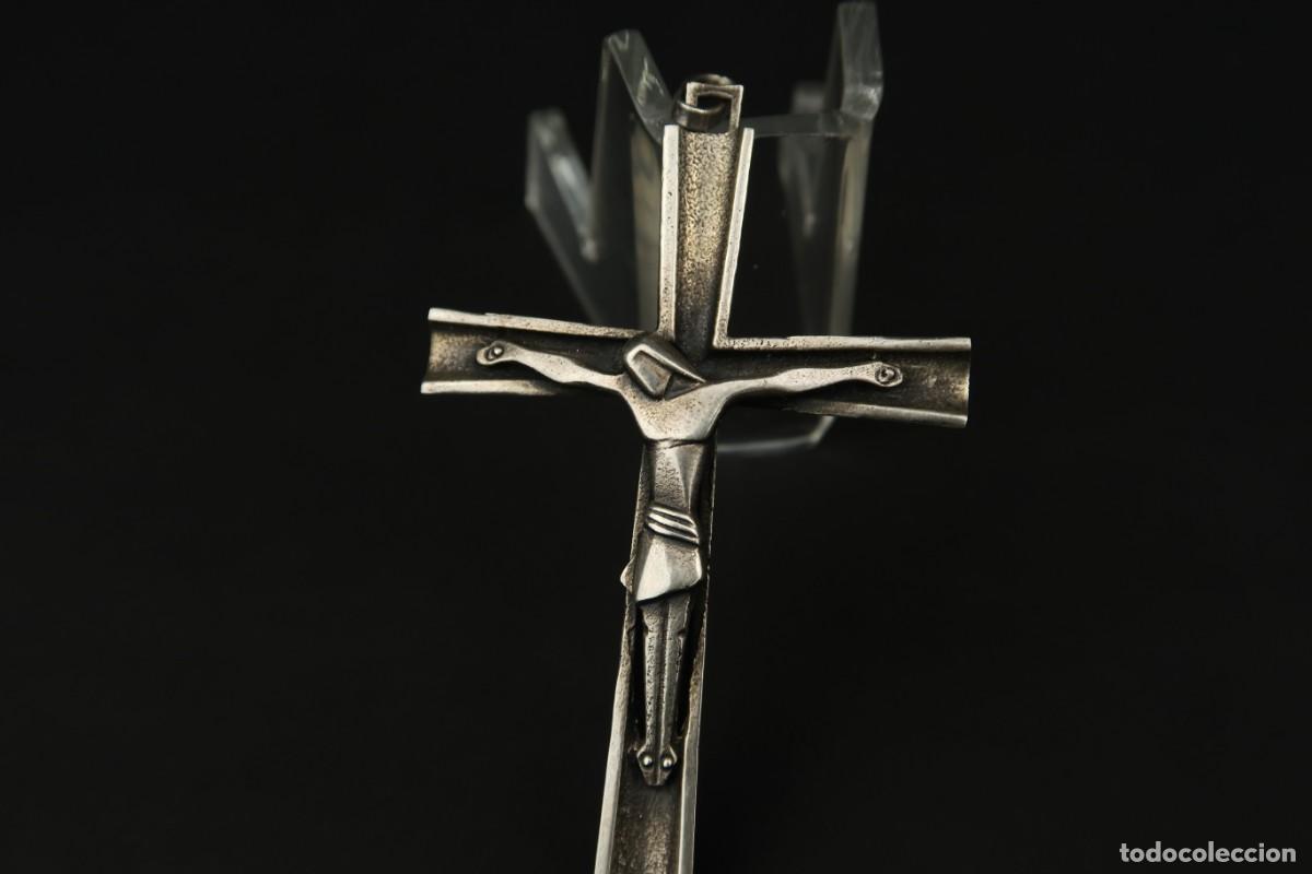 Antig&uuml;edades: Antiguo Crucifijo de Plata - Foto 4