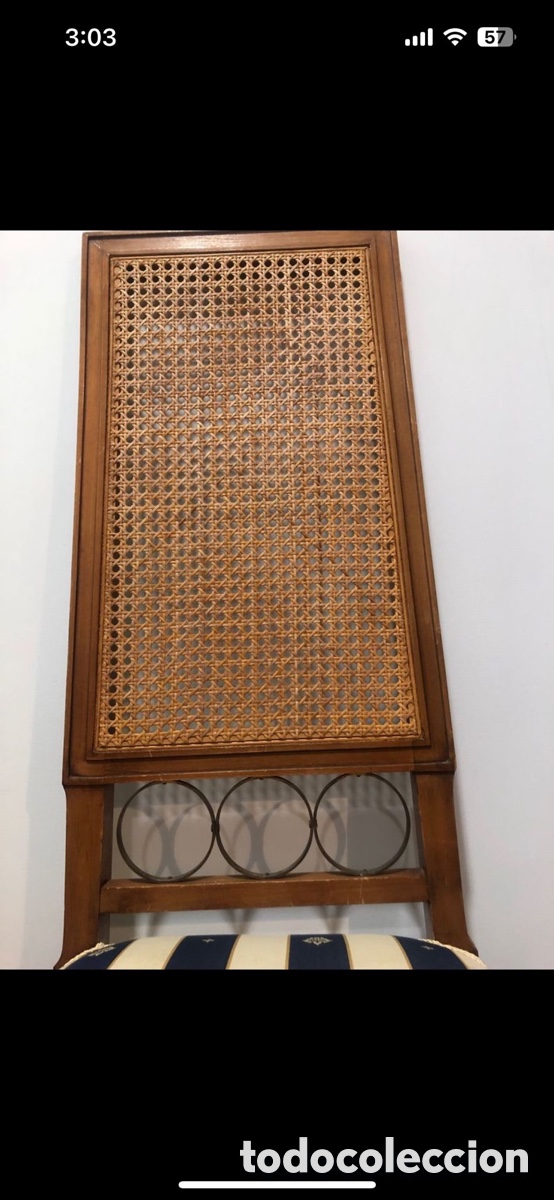 Antig&uuml;edades: 7 SILLAS DE COMEDOR CON REJILLA - Foto 4