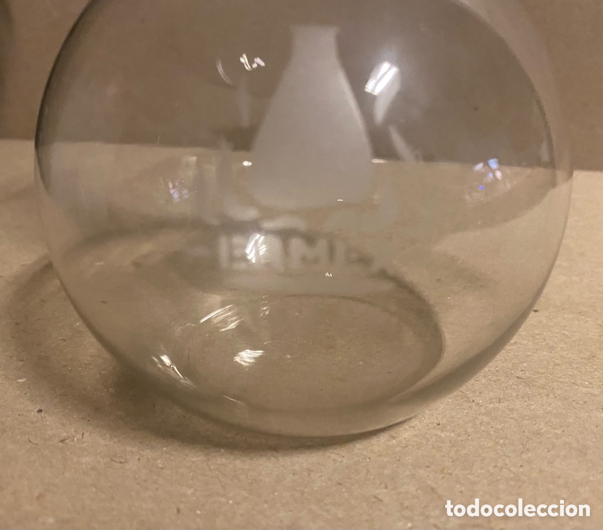 Antig&uuml;edades: MATRAZ DE LABORATORIO DE LA MARCA ERMEX. CRISTAL VIDRIO. - Foto 2