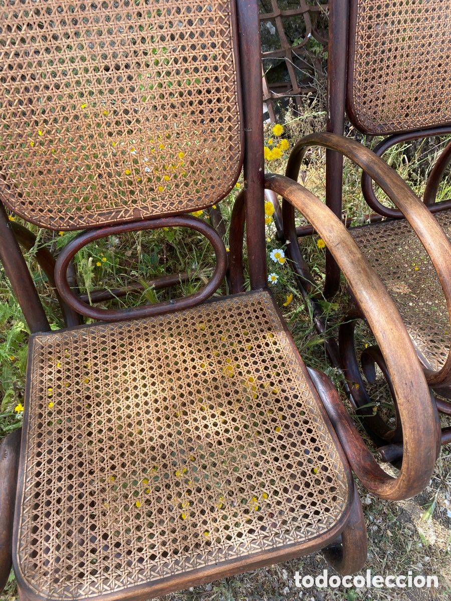 Antig&uuml;edades: Juego de mecedoras Thonet - Foto 2