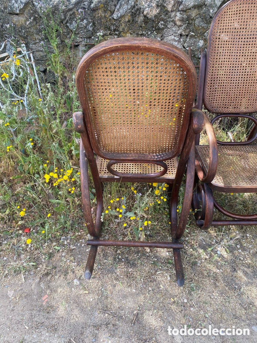 Antig&uuml;edades: Juego de mecedoras Thonet - Foto 3