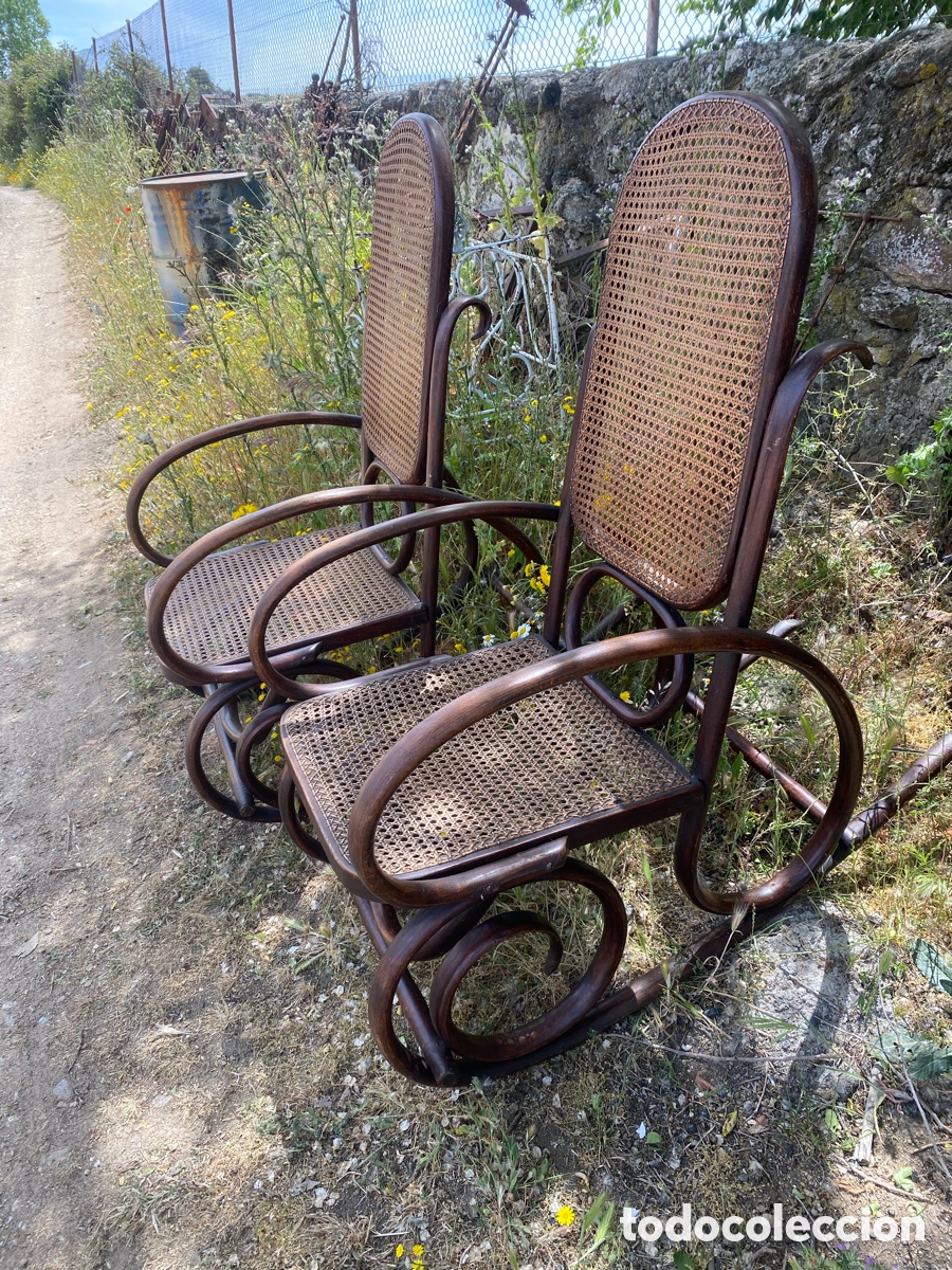 Antig&uuml;edades: Juego de mecedoras Thonet - Foto 7