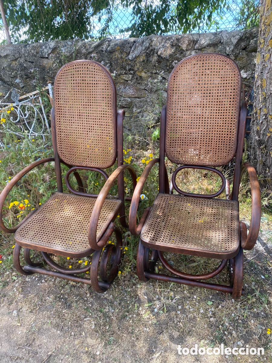 Antig&uuml;edades: Juego de mecedoras Thonet - Foto 8