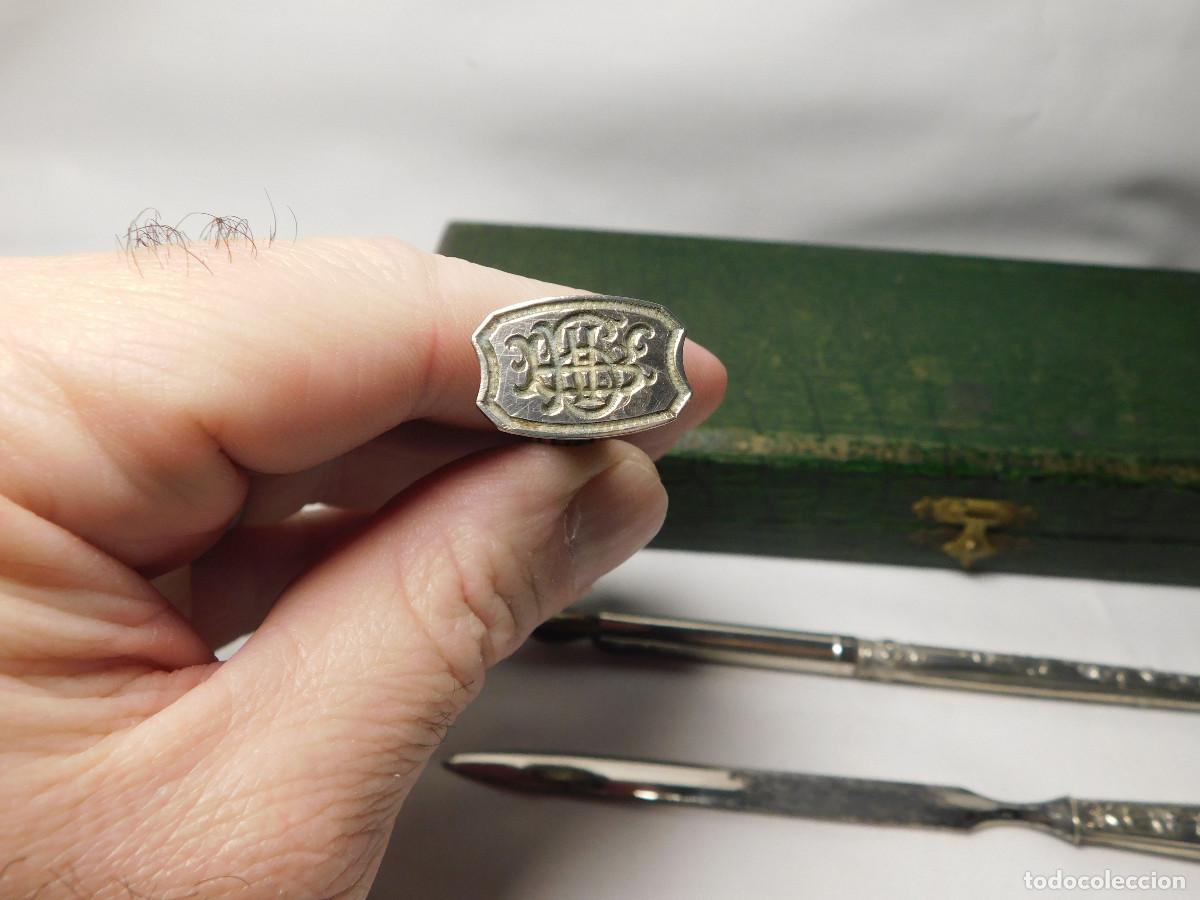 Antig&uuml;edades: Set de escritura en plata .800 (1930) - Foto 8