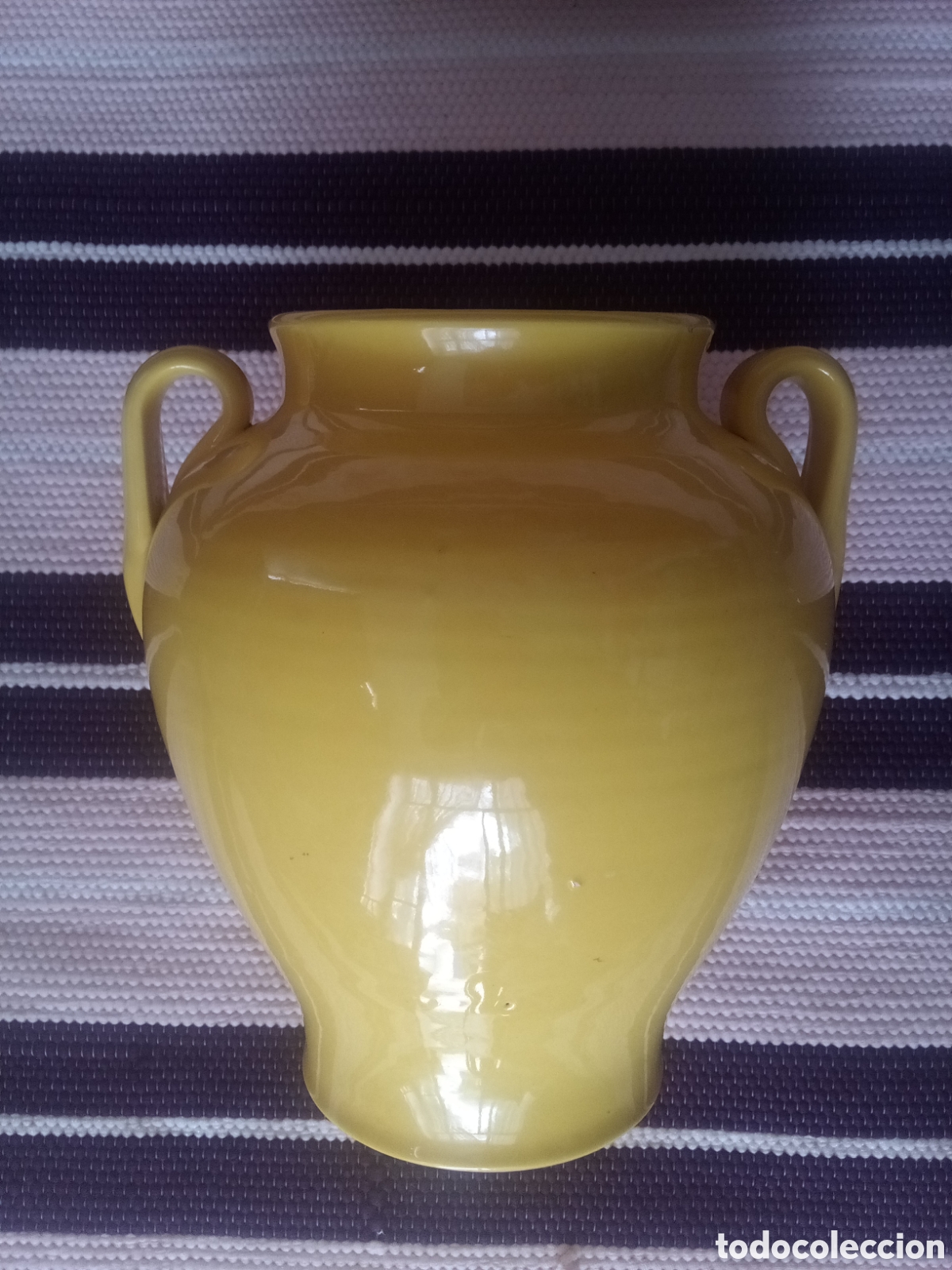 Antig&uuml;edades: PEQUE&Ntilde;A ORZA ESMALTADA EN AMARILLO - TINAJA - Foto 2