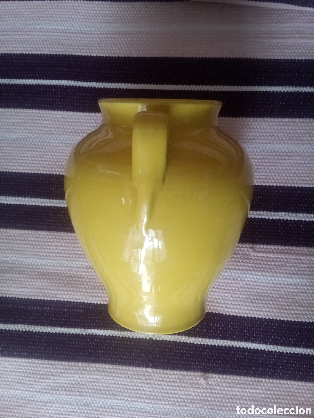 Antig&uuml;edades: PEQUE&Ntilde;A ORZA ESMALTADA EN AMARILLO - TINAJA - Foto 3
