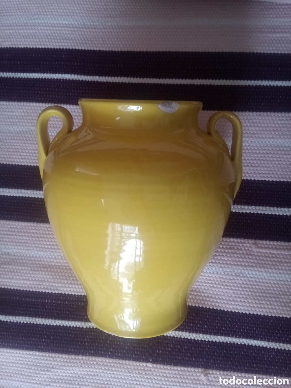 Antig&uuml;edades: PEQUE&Ntilde;A ORZA ESMALTADA EN AMARILLO - TINAJA - Foto 4