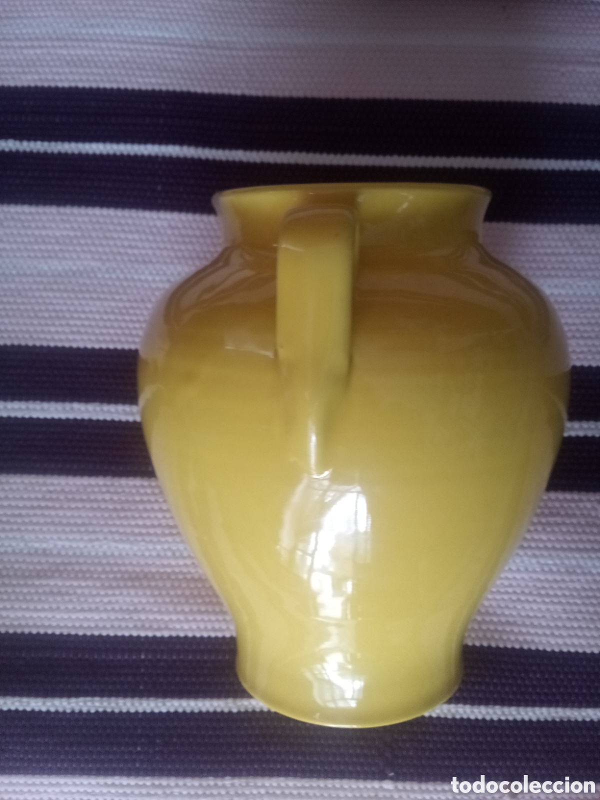 Antig&uuml;edades: PEQUE&Ntilde;A ORZA ESMALTADA EN AMARILLO - TINAJA - Foto 6