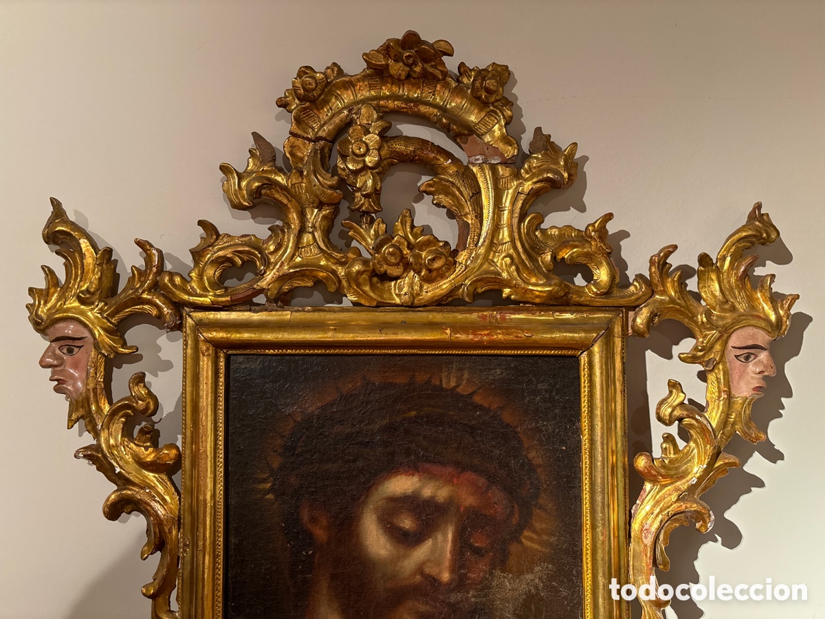 Antig&uuml;edades: Cornucopia dorada con caras en las esquinas. Lienzo de Cristo con espinas - Foto 5