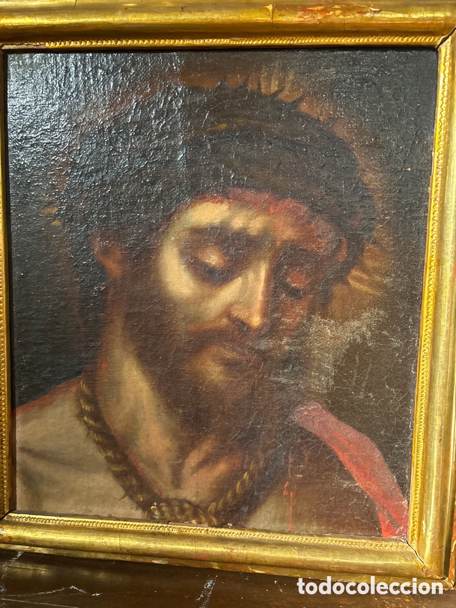 Antig&uuml;edades: Cornucopia dorada con caras en las esquinas. Lienzo de Cristo con espinas - Foto 8