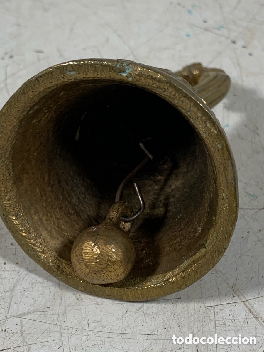 Antig&uuml;edades: 01_ campana de bronce labrada - Foto 4