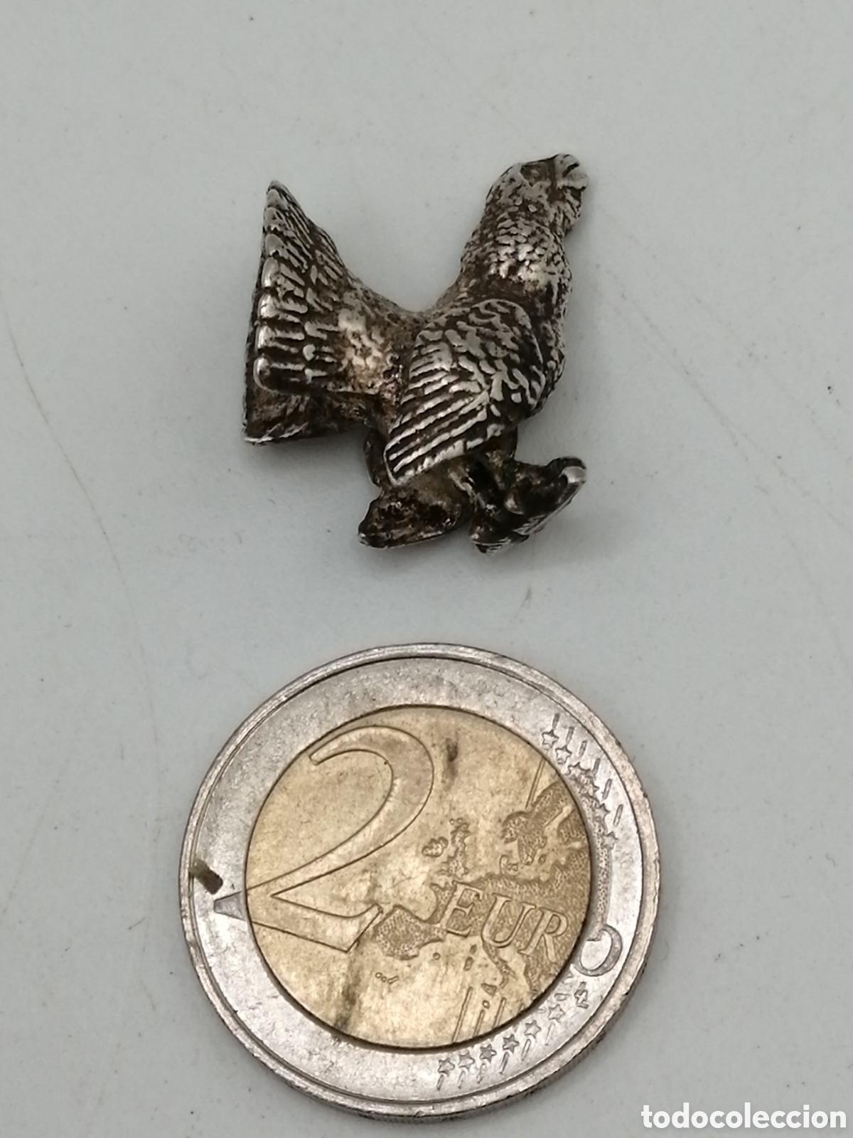 Antig&uuml;edades: Pavo real. Miniatura plata de ley - Foto 3