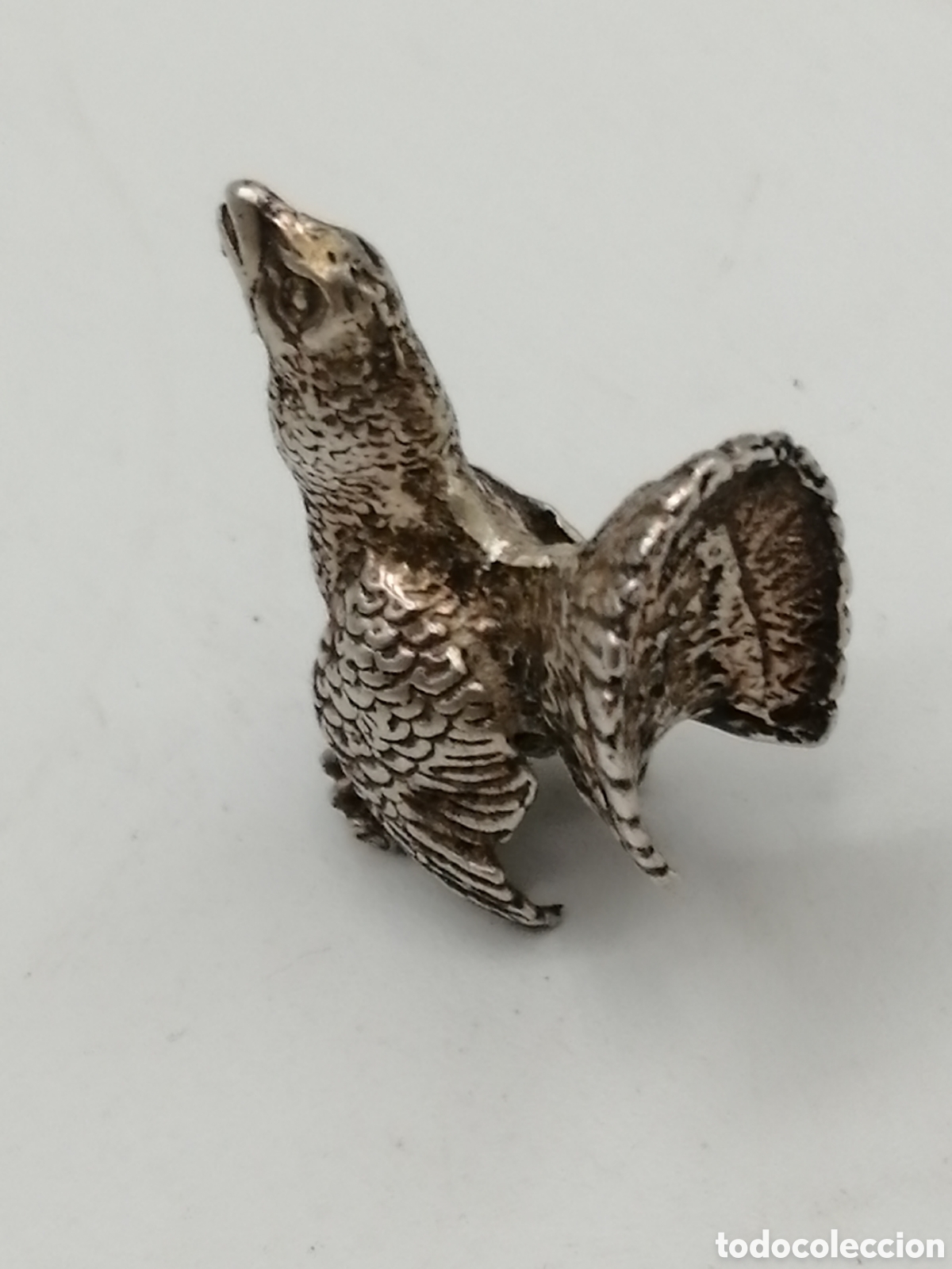Antig&uuml;edades: Pavo real. Miniatura plata de ley - Foto 5