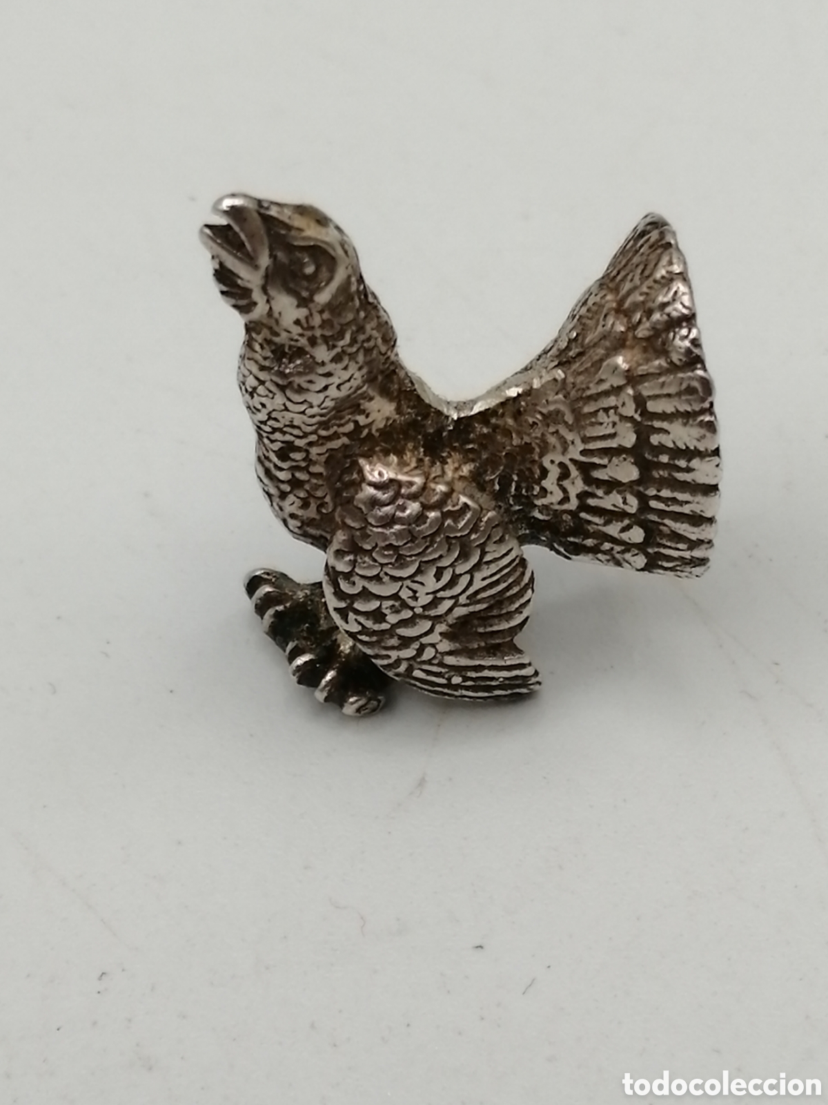 Antig&uuml;edades: Pavo real. Miniatura plata de ley - Foto 1