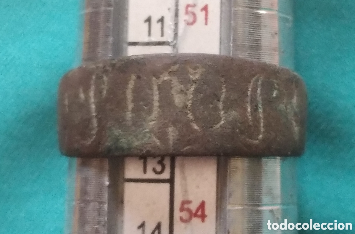 Antig&uuml;edades: Anillo de bronce con inscripciones - Foto 4