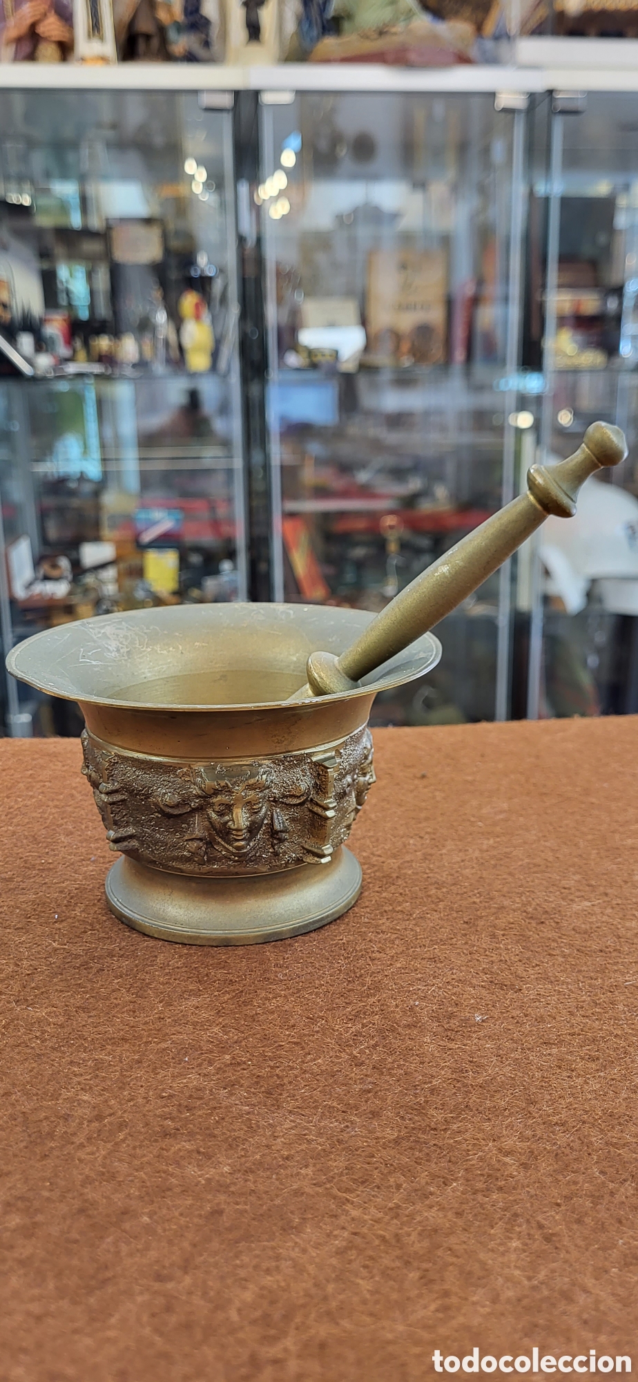 Antig&uuml;edades: ANTIGUO ALMIREZ BRONCE 12CM DI&Aacute;METRO. 7.5CM ALTO