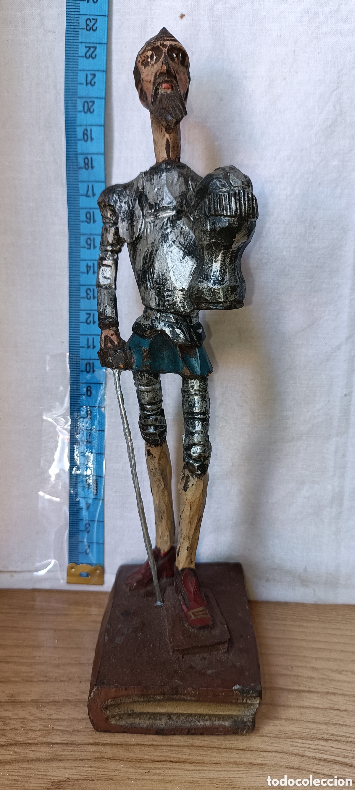 Antig&uuml;edades: Quijote madera policromado - Foto 1