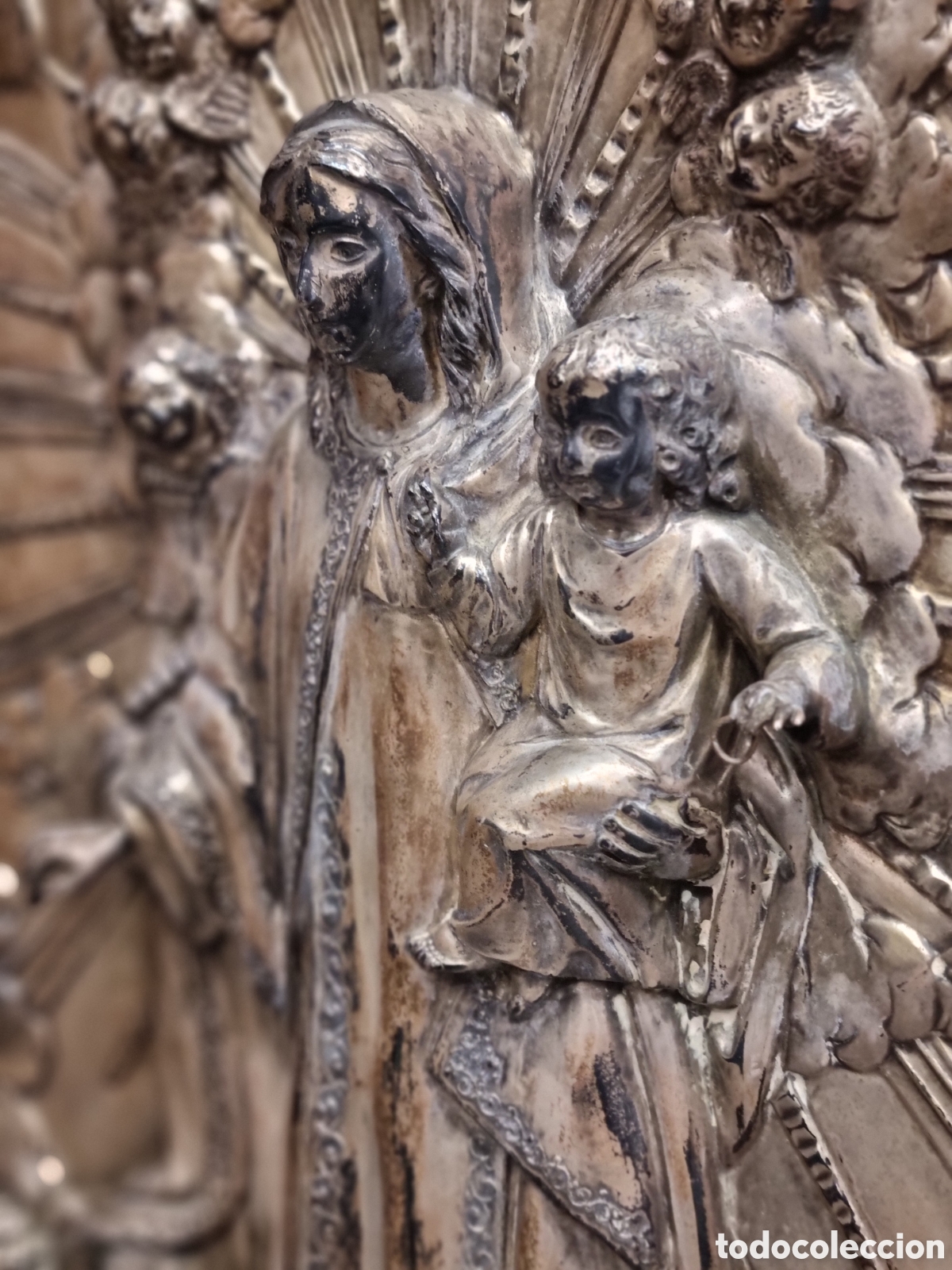 Antig&uuml;edades: VIRGEN DEL CARMEN REPUJADA - Foto 2