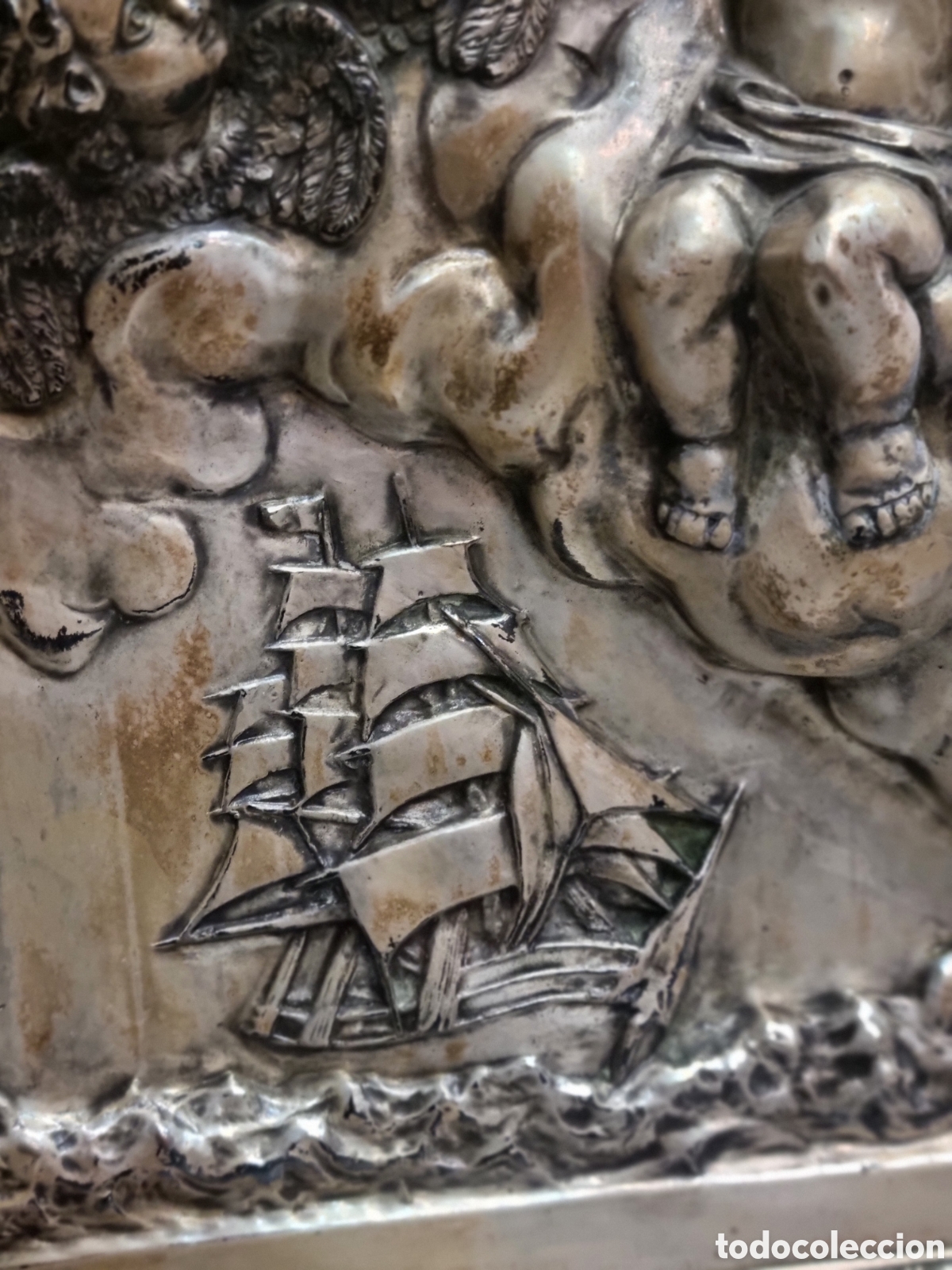 Antig&uuml;edades: VIRGEN DEL CARMEN REPUJADA - Foto 3