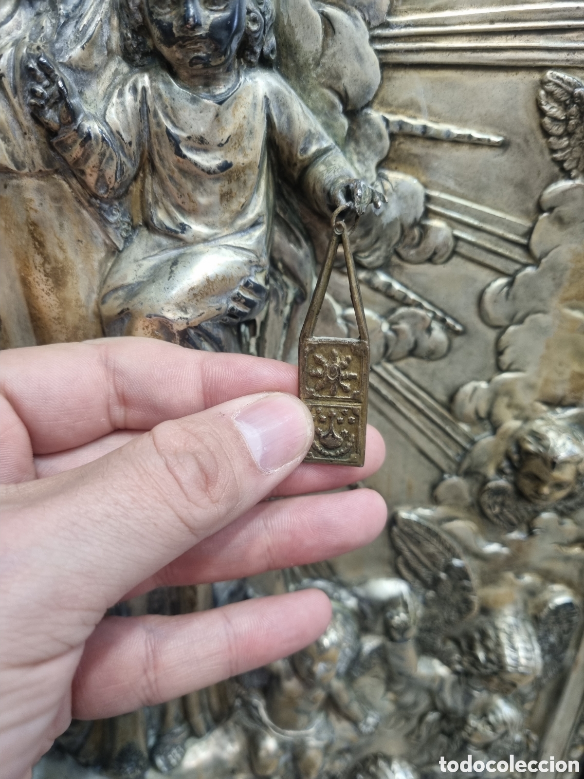 Antig&uuml;edades: VIRGEN DEL CARMEN REPUJADA - Foto 7