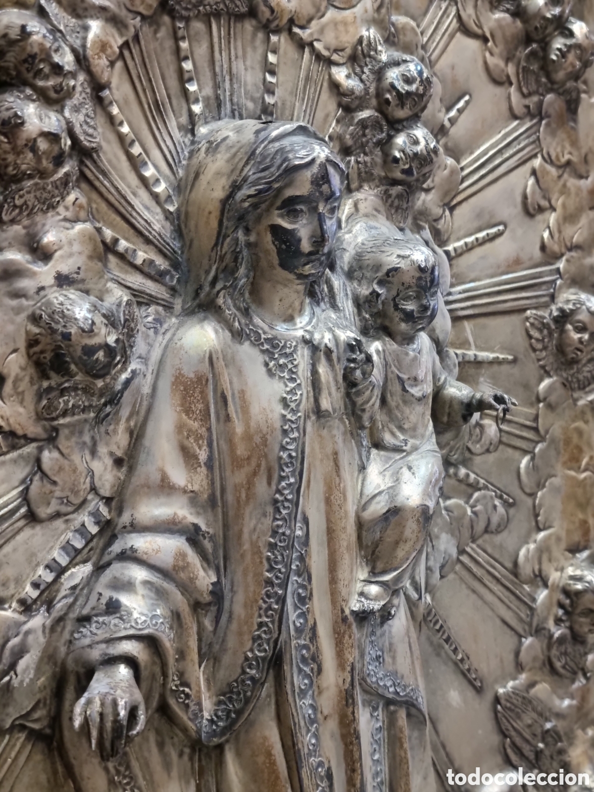 Antig&uuml;edades: VIRGEN DEL CARMEN REPUJADA - Foto 10