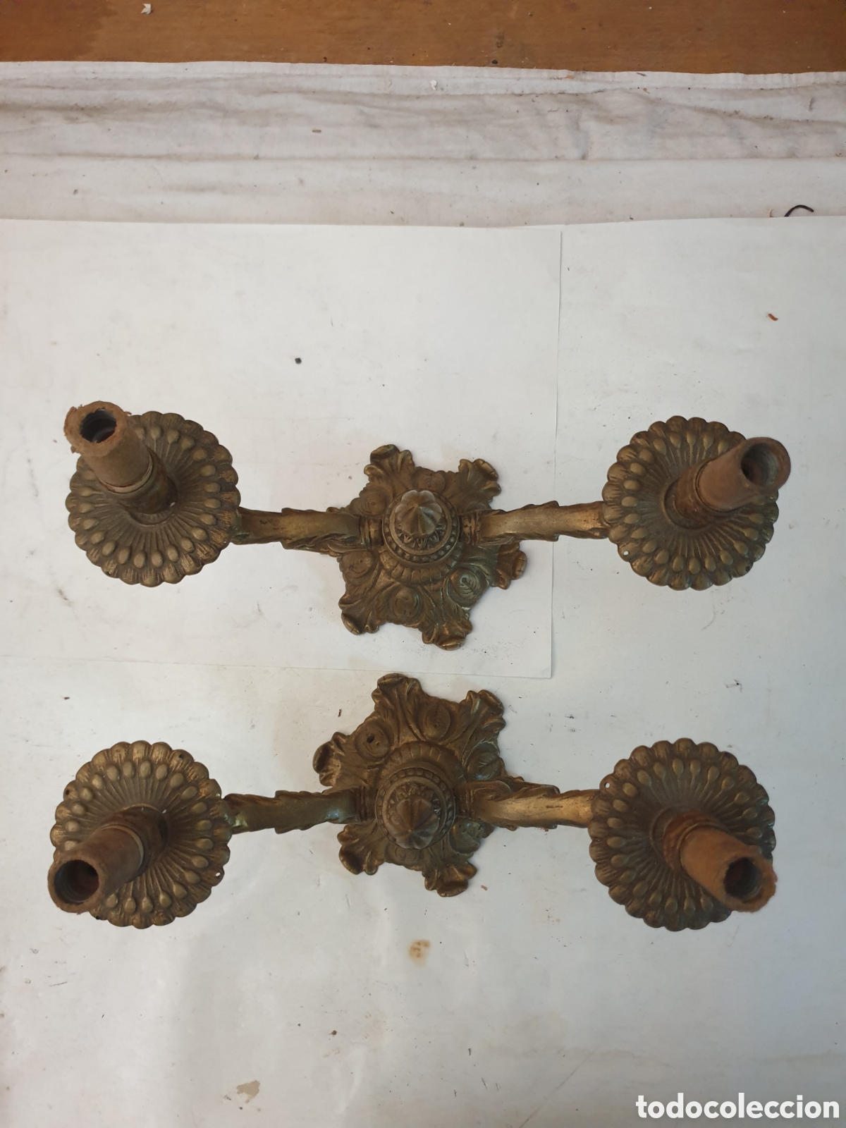 Antig&uuml;edades: PAREJA CANDELABROS ANTIGUOS - Foto 2