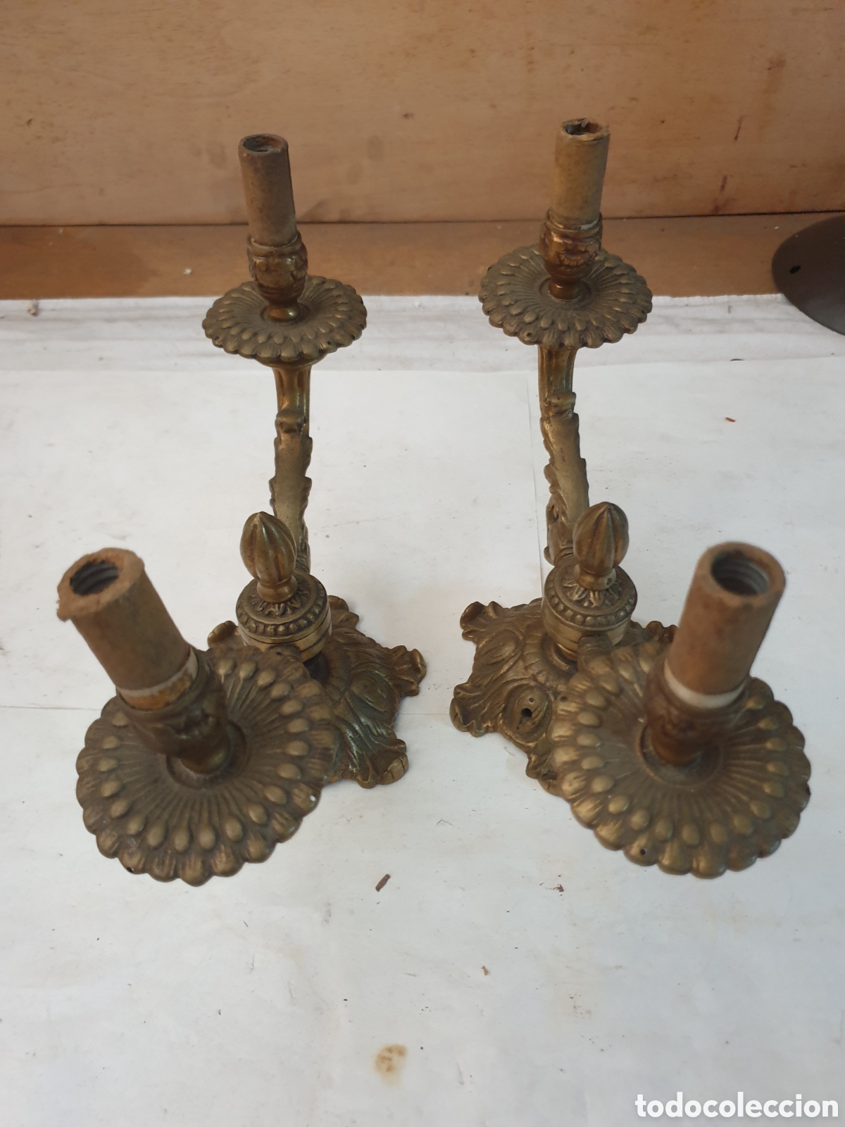 Antig&uuml;edades: PAREJA CANDELABROS ANTIGUOS - Foto 5