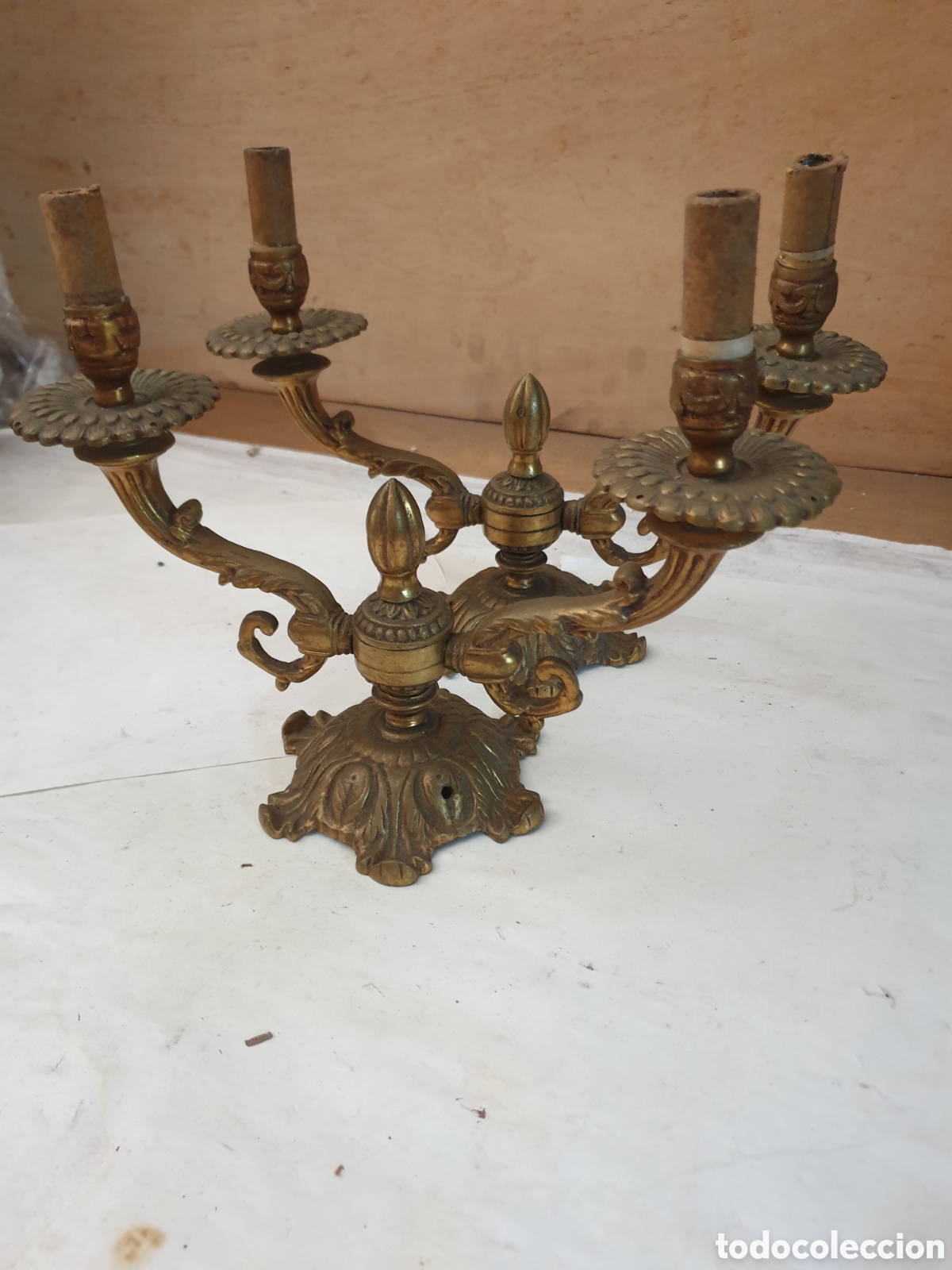 Antig&uuml;edades: PAREJA CANDELABROS ANTIGUOS - Foto 11