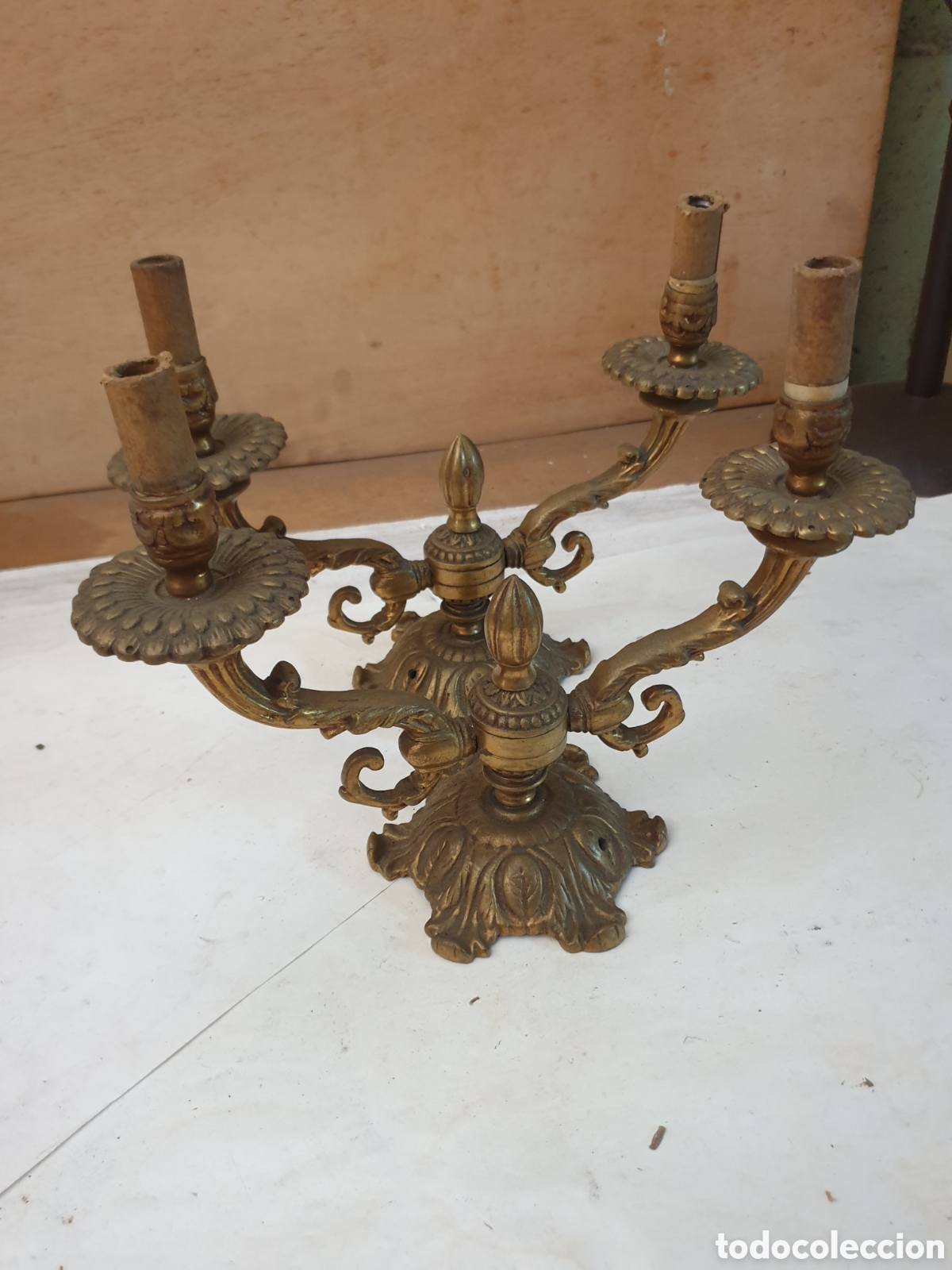 Antig&uuml;edades: PAREJA CANDELABROS ANTIGUOS - Foto 12