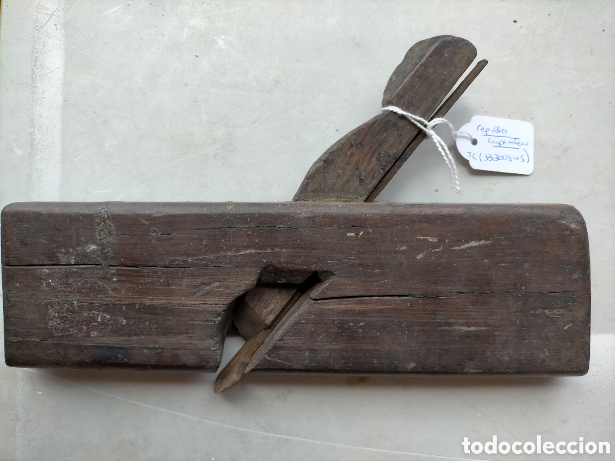 Antig&uuml;edades: Cepillo antiguo manual de carpintero de madera para bordes - Foto 1