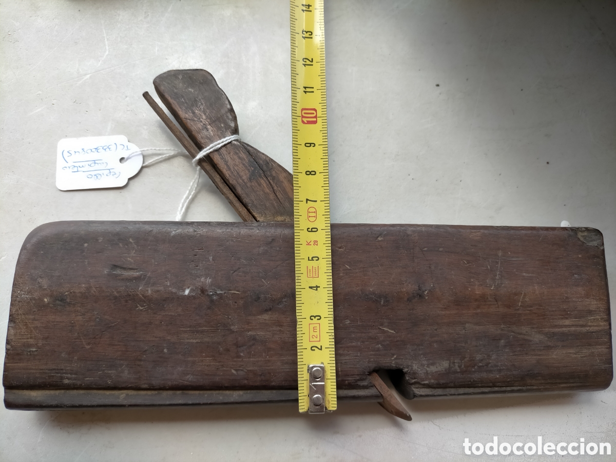 Antig&uuml;edades: Cepillo antiguo manual de carpintero de madera para bordes - Foto 2