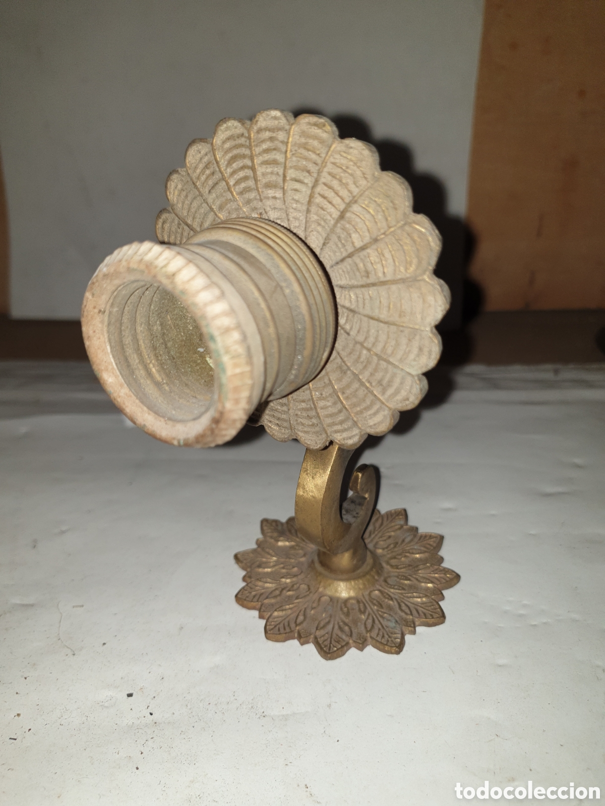 Antig&uuml;edades: PAREJA APLIQUES FORMA GIRASOL - Foto 5