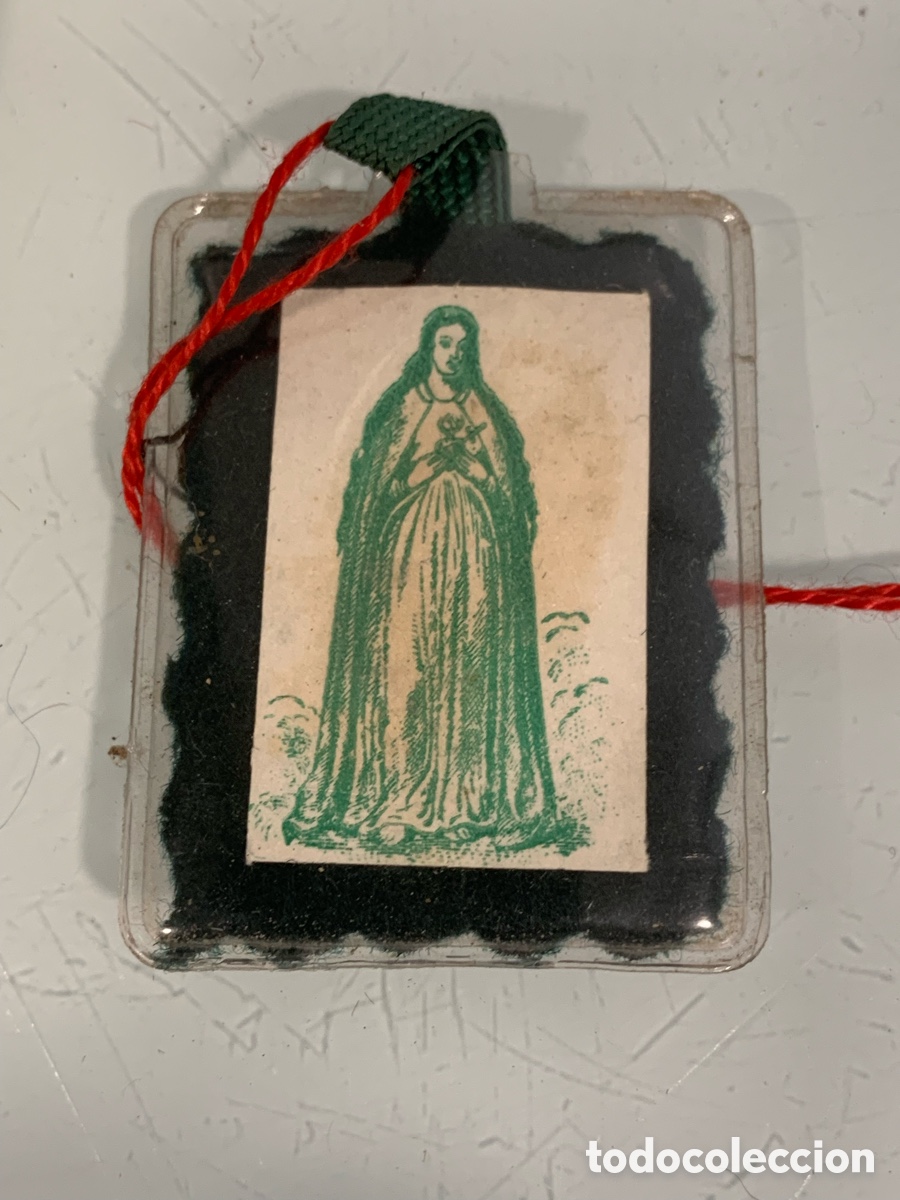 Antig&uuml;edades: 01_ escapulario Coraz&oacute;n Inmaculado de Mar&iacute;a - Foto 2