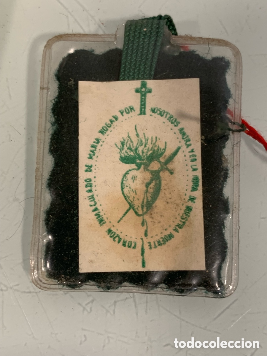Antig&uuml;edades: 01_ escapulario Coraz&oacute;n Inmaculado de Mar&iacute;a - Foto 1