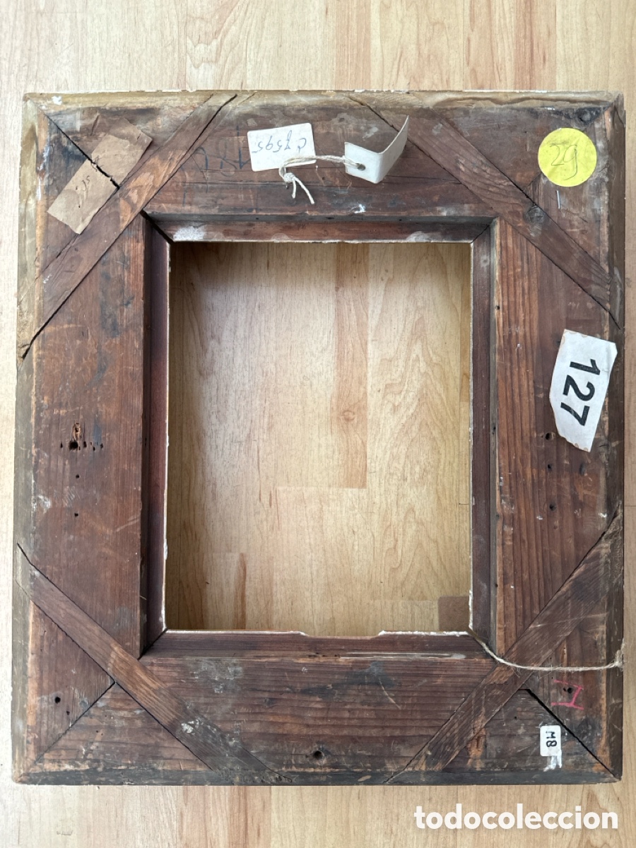 Antig&uuml;edades: Marco dorado del siglo XIX - Foto 6