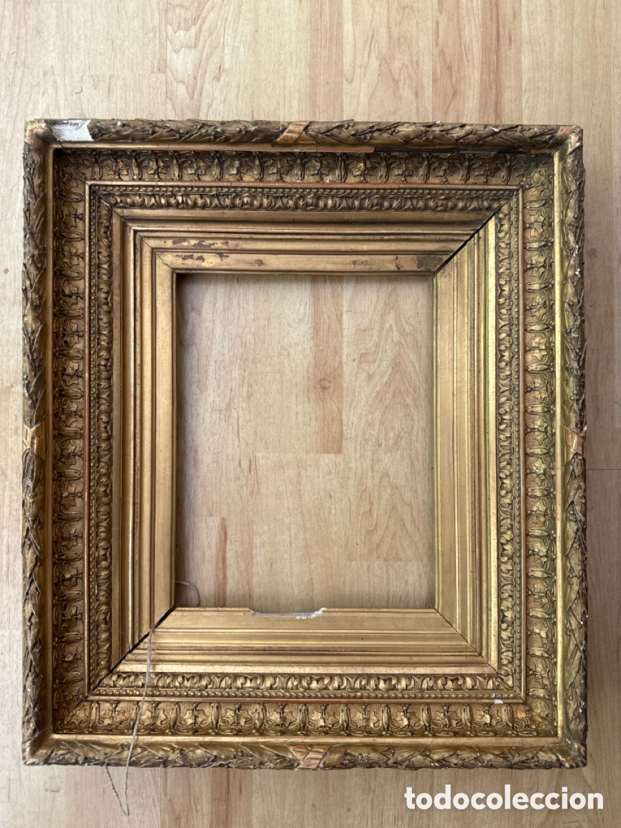 Antig&uuml;edades: Marco dorado del siglo XIX - Foto 1