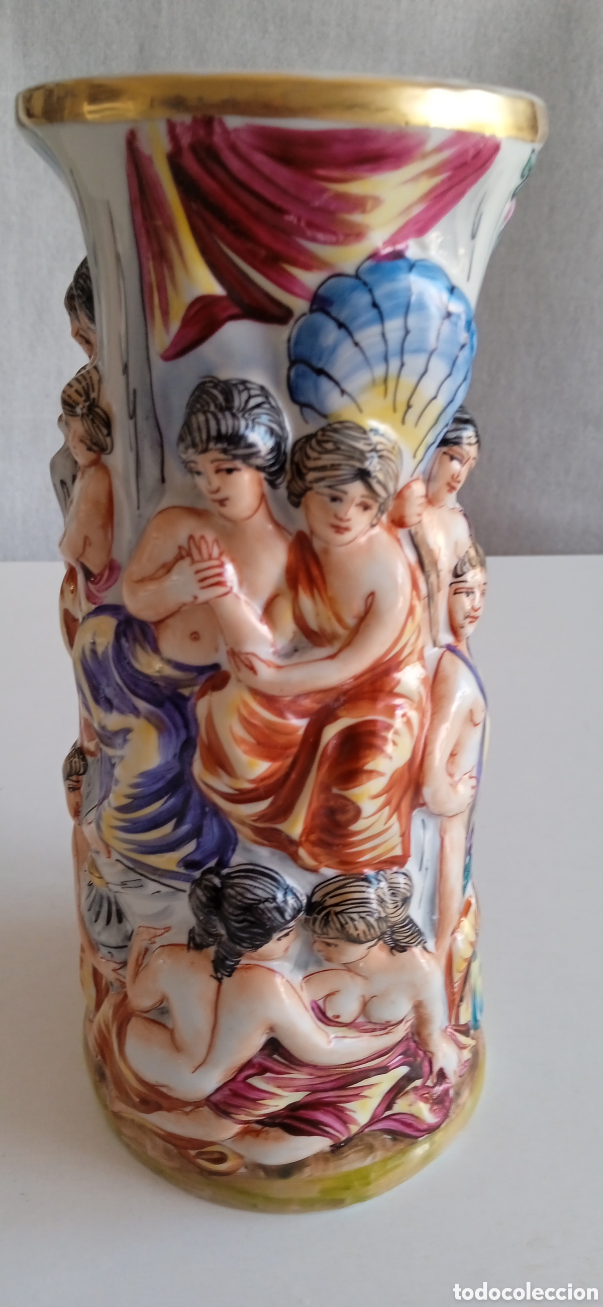 Antig&uuml;edades: Jarr&oacute;n de cer&aacute;mica de Capodimonte - Foto 2